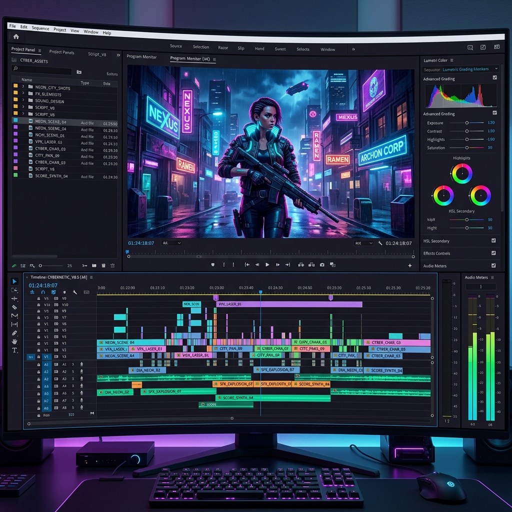 Cyberpunk Tech Reel 2026