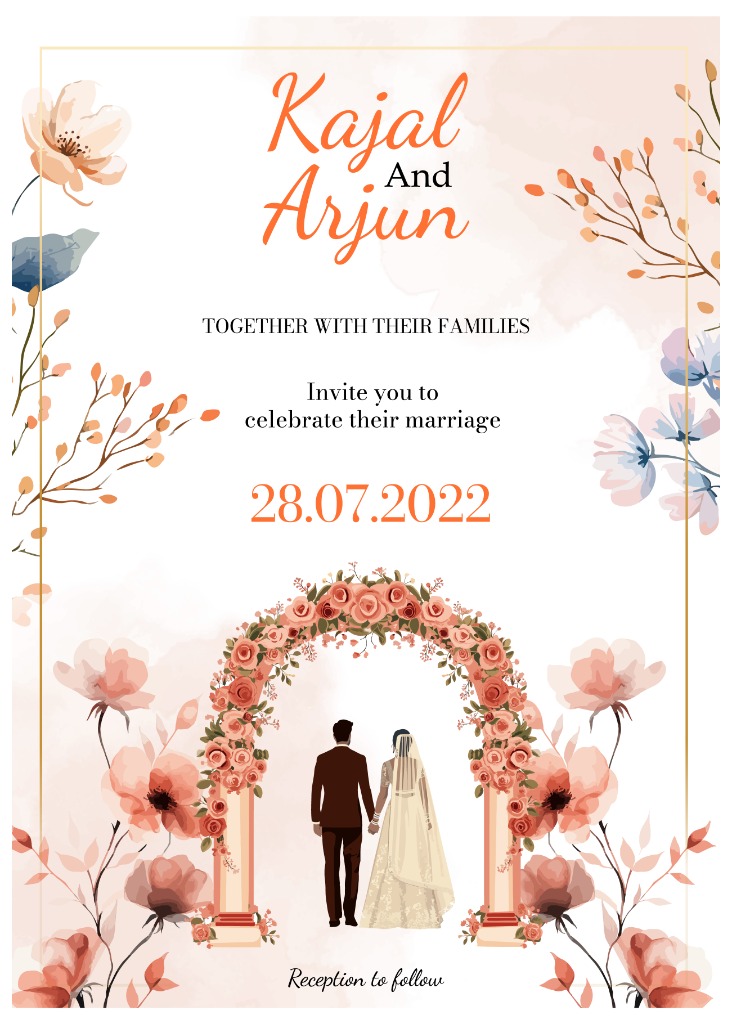 Kajal & Arjun - Vintage Floral Arch