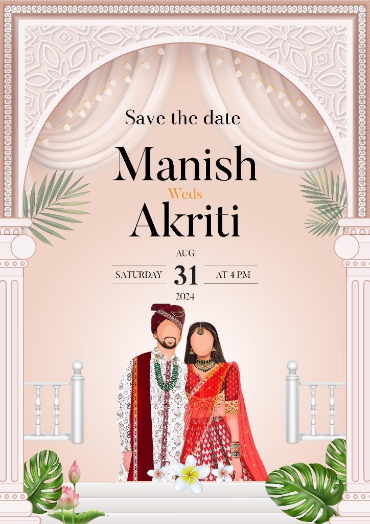 Manish Weds Akriti - Royal Couple Portrait
